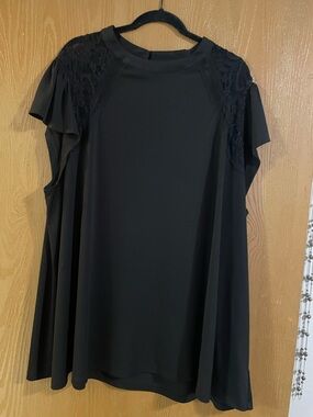 torrid Black Keyhole Neck Top
